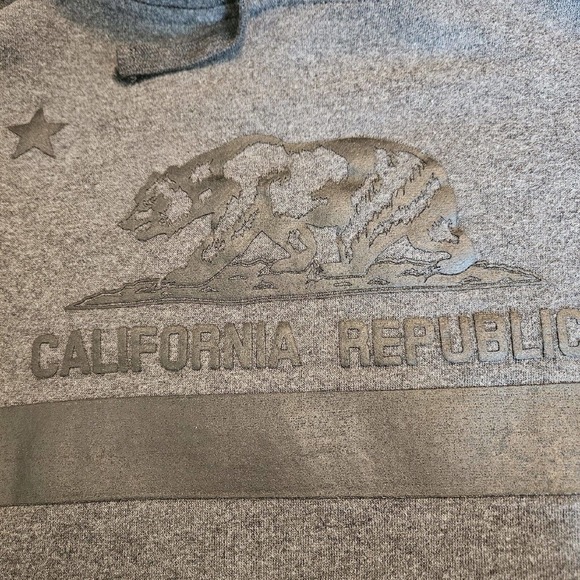 Ring Of Fire Shirt Mens Medium Pullover Hoodie Charcoal Gray Black Graphics - Picture 4 of 8